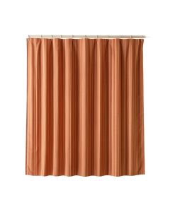 Pine Arc Shower Curtain Hanging Flat From A Plain Rod - Terracotta (synthetic illustration; no displayed measurements)