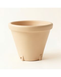 Cedar Dell Empty Railing Planter With Integral Brackets - Beige (synthetic illustration; no displayed measurements)