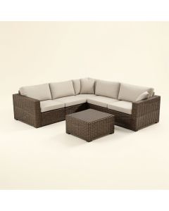Alaizha Patio 6 Piece Sectional Seating Group With Cushions (synthetic illustration; no displayed measurements)