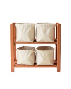 Birch Bridge Laundry Sorting Station With Plain Removable Bags - Terracotta (synthetic illustration; no displayed measurements)