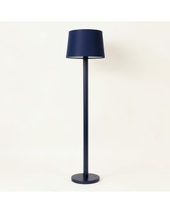 Sage Branch Floor Lamp With A Plain Fabric Shade - Navy (synthetic illustration; no displayed measurements)