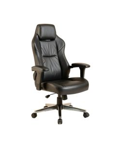 Faux Leather Swivel Desk Chair with Arms