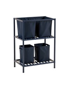 Summit Arc Laundry Sorting Station With Plain Removable Bags - Navy (synthetic illustration; no displayed measurements)