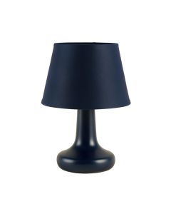 Olive Bend Table Lamp With A Plain Fabric Shade - Navy (synthetic illustration; no displayed measurements)