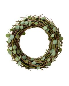 Drop Eucalyptus 24 '' Twig Wreath (synthetic illustration; no displayed measurements)