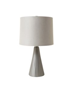 Vale Canyon Table Lamp With A Plain Fabric Shade - Gray