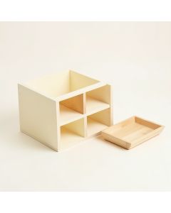 Linden Bluff Empty Coffee-Station Organizer - Cream (synthetic illustration; no displayed measurements)