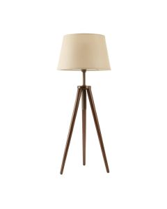 Laurel Brook Floor Lamp With A Plain Fabric Shade - Beige (synthetic illustration; no displayed measurements)