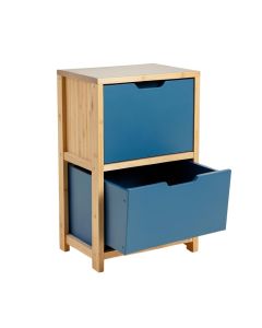 Slate Bridge Freestanding Pull-Out Hamper Cabinet - Blue (synthetic illustration; no displayed measurements)