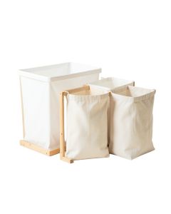 Shore Brook Laundry Sorting Station With Plain Removable Bags - White (synthetic illustration; no displayed measurements)
