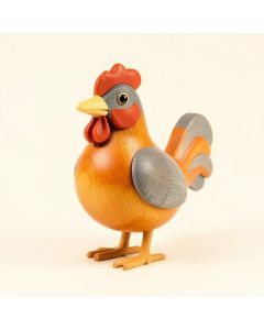 Fabiana Wood Mini Rooster Puppet (synthetic illustration; no displayed measurements)