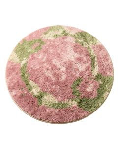 Round Shag Pink/Green/Beige Area Rug