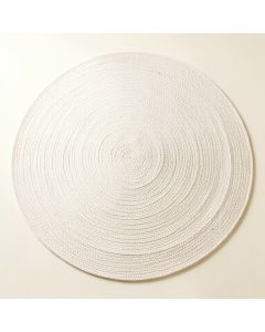 Flint Bend Round Area Rug - White (synthetic illustration; no displayed measurements)