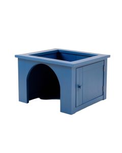 Spruce Arc Empty Furniture-Style Litter Enclosure - Blue (synthetic illustration; no displayed measurements)