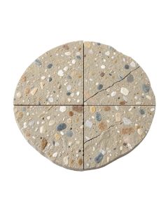 Countryside Sliced Round 1 '' X 2 '' Natural Stone Pebble Tile
