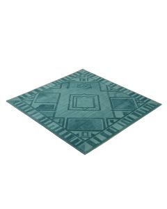 Bedford Geometric Teal Blue Indoor / Outdoor Area Rug (synthetic illustration; no displayed measurements)