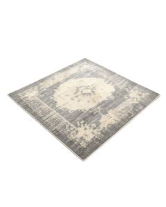 Ellicott Hand-Tufted Wool Grey/Cream Area Rug