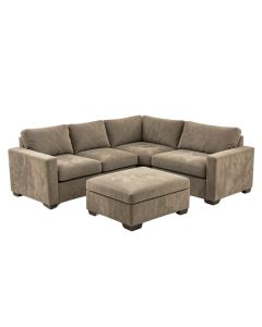 Makah 166 '' Wide Microfiber/Microsuede Left Hand Facing Modular Sectional With Ottoman