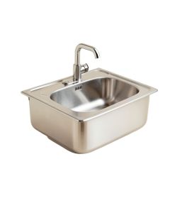 Vault Top-Mount Single-Bowl Stainless Steel Kitchen Sink With Shortened Apron-Front For 36