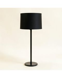 Fern Bend Floor Lamp With A Plain Fabric Shade - Black (synthetic illustration; no displayed measurements)
