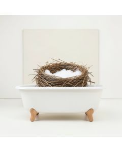 Fresh Soap And Water Bath Tub Bathroom Design - Graphic Art Print (synthetic illustration; no displayed measurements)