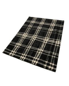 Wiest Plaid Black/Cream Indoor/Outdoor Area Rug