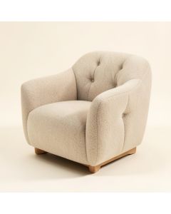 Denzil 29 '' Wide Tufted Wool Balloon Chair (synthetic illustration; no displayed measurements)