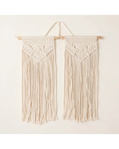 2 Piece Macrame Wall Decor Set (synthetic illustration; no displayed measurements)