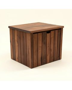 47 Gallon Acacia Solid Wood Deck Box In Brown (synthetic illustration; no displayed measurements)