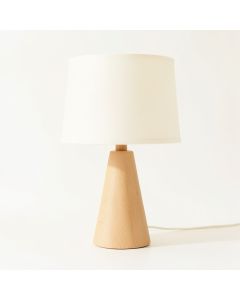Ridge Bridge Table Lamp With A Plain Fabric Shade - Cream (synthetic illustration; no displayed measurements)