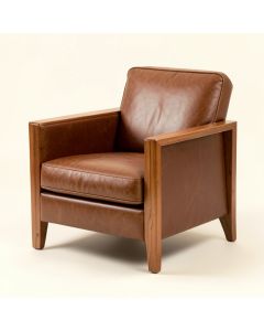 Benu 26 '' Wide Top Grain Leather Armchair (synthetic illustration; no displayed measurements)
