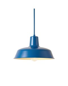 Juniper Crest Pendant Light Suspended From One Plain Cable - Blue (synthetic illustration; no displayed measurements)