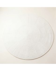 Dawn Branch Round Area Rug - White (synthetic illustration; no displayed measurements)