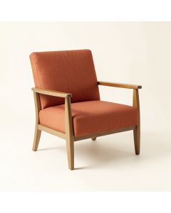 Ash Bluff Upholstered Armchair - Terracotta (synthetic illustration; no displayed measurements)