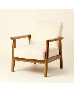 Aspen Bluff Upholstered Armchair - Ivory (synthetic illustration; no displayed measurements)