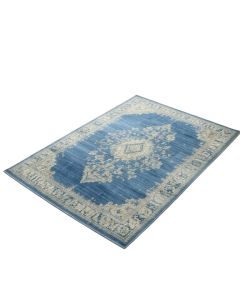 Plums Blue Area Rug