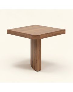 Jaliah Dining Table With Clipped Corner Medium Walnut (synthetic illustration; no displayed measurements)
