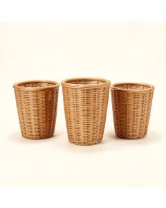 Heiden 3 - Piece Polyrattan Cachepot Set (synthetic illustration; no displayed measurements)