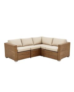 Cotswald 4 Piece Rattan Sectional Seating Group With Cushions (synthetic illustration; no displayed measurements)