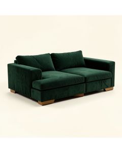 Java 119 '' Wide Velvet Reversible Modular Sofa & Chaise (synthetic illustration; no displayed measurements)