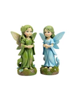 The Forest Fairies 2 Piece Moss Fairy And Skye Fairy Statue Set