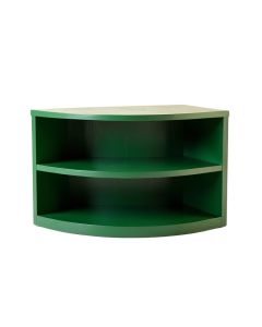 Pine Bend Low Bookcase - Green (synthetic illustration; no displayed measurements)
