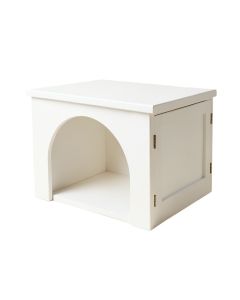 Willow Bluff Empty Furniture-Style Litter Enclosure - White (synthetic illustration; no displayed measurements)