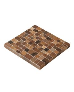 Charm Random Sized Mixed Material Mosaic Tile In Brown