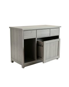 Cedar Bluff Freestanding Pull-Out Hamper Cabinet - Gray (synthetic illustration; no displayed measurements)