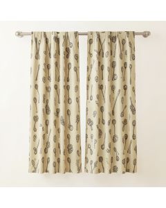 Spice Spoon Print Kitchen Curtain Pair (synthetic illustration; no displayed measurements)
