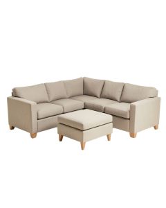 Schooley 132 '' Wide Left Hand Facing Modular Corner Sectional With Ottoman