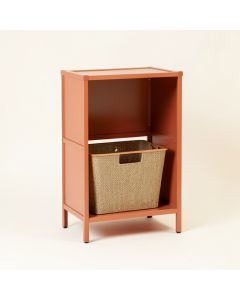 Sage Crest Freestanding Pull-Out Hamper Cabinet - Terracotta (synthetic illustration; no displayed measurements)