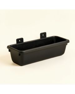 Birch Crest Empty Railing Planter With Integral Brackets - Black (synthetic illustration; no displayed measurements)