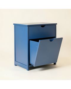 Olive Crossing Freestanding Pull-Out Hamper Cabinet - Blue (synthetic illustration; no displayed measurements)